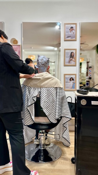 Coupe homme dégradé au salon XOXO COIFFURE Montparnasse